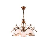 Netlighting Retro Multi Arm Pendant Ceiling Light Brown 5x E27 Netlighting Brown
