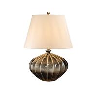 Netlighting Rib Pumpkin 1 Light Table Lamp Brown Black Finish E27 Netlighting Brown