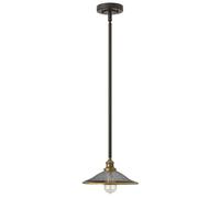 Netlighting Rigby 1 Light Dome Ceiling Pendant Buckeye Bronze E27 in Brown Netlighting Brown