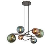 Netlighting Riha Globe Pendant Grey Matt Balls Glass Shade 6x G9 3000K Netlighting Grey