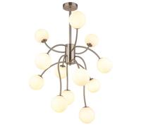 Netlighting Riha Multi Arm Pendant Ceiling Light Matt Nickel 12x G9 LED 3000K in Grey Netlighting Grey