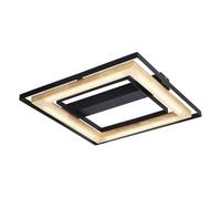 Netlighting Rilas Integrated LED Semi Flush Ceiling Light Black LED Dimmable 3000K Netlighting Black