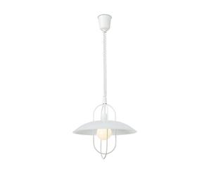 Netlighting Riva Rise & Fall Dome Pendant E27 Matt White Opal White Glass Shade Netlighting White