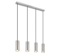 Netlighting Robby Bar Pendant Ceiling Light Nickel Matt 4x GU10 3000K in Grey Netlighting Grey