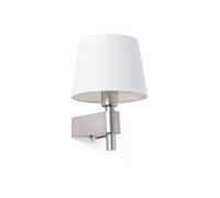 Netlighting Room 1 Light Indoor Wall Lamp White Satin Nickel E27 Netlighting White