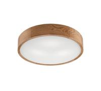 Netlighting Round Cylindrical Ceiling Light Oak 3x E27 in Brown Netlighting Brown