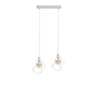 Netlighting Ruben Bar Pendant Ceiling Light White 50cm 2x E27 Netlighting White
