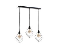 Netlighting Ruben Bar Pendant Ceiling Light Wood 65cm 3x E27 in Brown Netlighting Brown