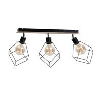 Netlighting Ruben Ceiling Spotlight Bar Wood 65cm 3x E27 in Brown Netlighting Brown
