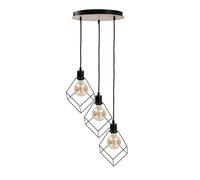 Netlighting Ruben Cluster Pendant Ceiling Light Wood 32cm 3x E27 in Brown Netlighting Brown