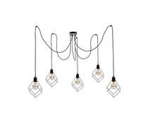 Netlighting Ruben Cluster Pendant Ceiling Light Wood 5x E27 in Brown Netlighting Brown