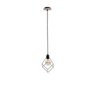 Netlighting Ruben Wire Frame Pendant Ceiling Light Wood 22cm 1x E27 in Brown Netlighting Brown