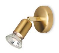 Netlighting Runner 1 Light Single Spotlight Brushed Brass GU10 in Gold Netlighting Gold