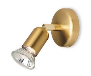 Netlighting Runner 1 Light Single Spotlight Brushed Brass GU10 in Gold Netlighting Gold