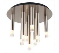 Luminosa Lighting Luminosa Ryan Multi Arm Semi Flush Ceiling Lamp Nickel Matt 9X G9