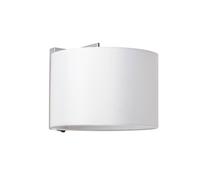 Netlighting Sahara 1 Light Indoor Wall Light Chrome with White Shade E27 Netlighting White
