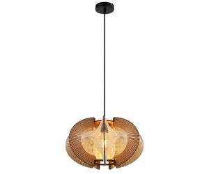 Netlighting Sakura 44cm Wire Frame Pendant Ceiling Light Matt Black 1x E27 Netlighting Multicolor