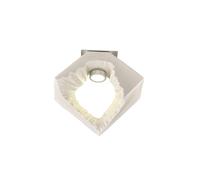 Netlighting Salvio Ceramic Ceiling Square Sculpture 1 x 3W LED Chrome White Netlighting White