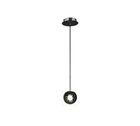 Netlighting Salvio Ceramic Round Sculpture Ceiling Pendant 1 x 3W LED Chrome Black Netlighting Black