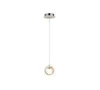 Netlighting Salvio Ceramic Round Sculpture Ceiling Pendant 1 x 3W LED Chrome White Netlighting White