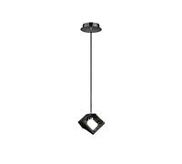 Netlighting Salvio Ceramic Square Sculpture Pendant 1 x 3W LED Chrome Black Netlighting Black