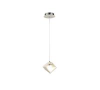 Netlighting Salvio Ceramic Square Sculpture Pendant 1 x 3W LED Chrome White Netlighting White
