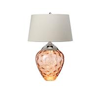 Netlighting Samara Table Lamp Metal Work Polished Nickel Glassware Salmon in Grey Netlighting Grey