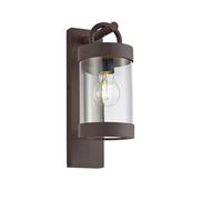 Netlighting Sambesi Modern Outdoor Wall Lantern Rusty IP44 Dusk sensor in Brown Netlighting Brown