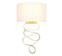 Netlighting 'SANREMO' Dimmable Stylish Contemporary Indoor Decor Fabric Wall Lamp in White Netlighting White