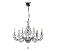 Netlighting Santo Pendant 6 Light E14 Polished ChromeCrystal in Silver Netlighting Silver