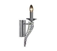 Netlighting Santo Wall Lamp E14 Polished ChromeCrystal in Grey Netlighting Grey