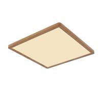 Netlighting Sapana 30cm Square Flush Ceiling Light Wood Look IP44 LED 3000K in Brown Netlighting Brown