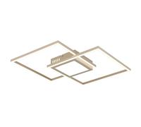Netlighting Saunders Twin Square Semi Flush Ceiling Light Matt Sand LED 2700 6500K in Beige Netlighting Beige