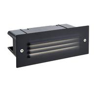 Netlighting Seina Integrated LED Outdoor Recessed Wall Light Textured Black Frosted IP44 Netlighting Black