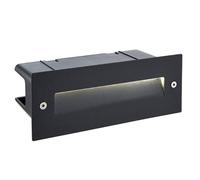 Netlighting Seina Integrated LED Outdoor Recessed Wall Light Textured Black Frosted IP44 Netlighting Black