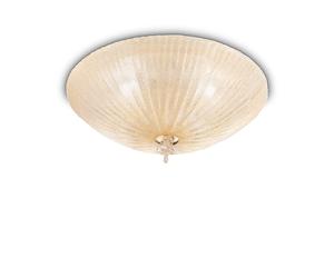 Netlighting Shell 6 Light Indoor Wall Ceiling Light Gold with Amber Glass E27 Netlighting Gold