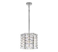 Netlighting Shoal 1 Light Pendant Polished Nickel E27 in Grey Netlighting Grey