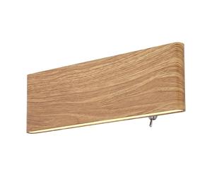 Netlighting Siegfried 23cm Integrated LED Wall Lamp Wood Look LED 3000K in Brown Netlighting Brown