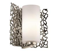 Luminosa Lighting Elstead Silver Coral 1 Light Wall Light Silver, E27