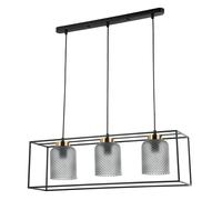 Netlighting Sinella Industrial Retro 3 Light Bar Pendant Ceiling Light E27 in Black Netlighting Black