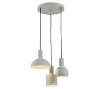 Netlighting Sines Cluster Pendant Ceiling 3 Light Siege Structure Brass Elements in Light Grey Netlighting Light Grey