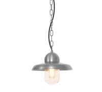 Netlighting Somerton 1 Light Outdoor Ceiling Chain Lantern Antique Nickel IP44 E27 in Grey Netlighting Grey