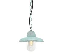 Netlighting Somerton 1 Light Outdoor Ceiling Chain Lantern Verdigris IP44 E27 in Green Netlighting Green