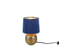 Netlighting Sophia Modern Table Lamp Round Tapered Shade Gold Blue Shade Netlighting Gold