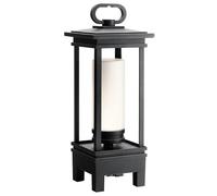 Netlighting South Hope Integrated LED Outdoor Portable Bluetooth Speaker Lantern UK Plug Rubbed Bronze IP44 in Brown Netlighting Brown