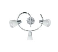 Netlighting SPOT 3 Light Multi Arm Semi Flush Ceiling light Nickel 32x15cm in Grey | Size: 32x15 cm Netlighting Grey 32x15 cm