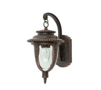Netlighting St Louis 1 Light Outdoor Medium Wall Lantern Light Weathered Bronze IP44 E27 in Brown Netlighting Brown