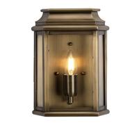 Netlighting St Martins 1 Light Outdoor Wall Lantern Light Solid Brass IP44 E27 in Yellow Netlighting Yellow