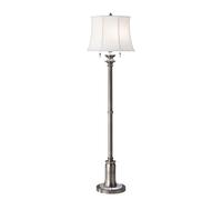 Netlighting Stateroom 2 Light Floor Lamp Antique Nickel E27 in Grey Netlighting Grey