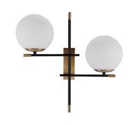 Netlighting Stelia Modern 2 Light Wall Lamp E14 in Black Netlighting Black